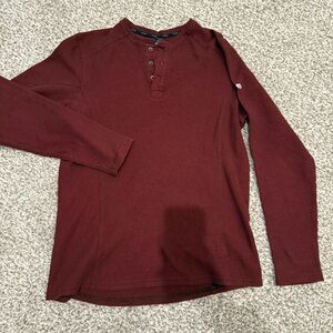 Kuhl Burgundy Knit Waffle Henley Shirt